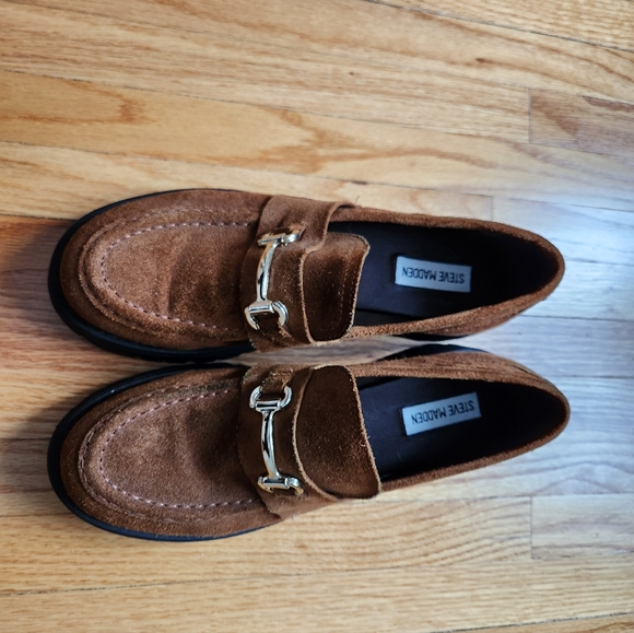 Steve Madden Lando Suede Platform Loafer size 10 - Picture 5 of 12
